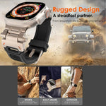 Stainless Steel Connector TPU Watch Band, For Apple Watch Series 6 44mm, For Apple Watch Series 5 44mm