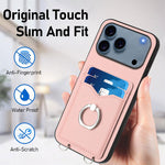 R20 Ring Card Holder Phone Case, For iPhone 17 Pro Max, For iPhone 17 Pro, For iPhone 17, For iPhone Air, For iPhone 15 Pro Max, For iPhone 15 Pro, For iPhone 15 Plus, For iPhone 15