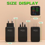 150W 4 x USB + 2 x USB-C / Type-C Multi-port Fast Charger, EU Plug, US Plug, UK Plug