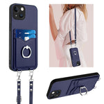 R20 Crossbody Rope Ring Card Holder Phone Case, For iPhone 17 Pro Max, For iPhone 17 Pro, For iPhone 17, For iPhone Air, For iPhone 15 Pro Max, For iPhone 15 Pro, For iPhone 15 Plus, For iPhone 15