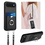 R20 Crossbody Rope Ring Card Holder Phone Case, For iPhone 17 Pro Max, For iPhone 17 Pro, For iPhone 17, For iPhone Air, For iPhone 15 Pro Max, For iPhone 15 Pro, For iPhone 15 Plus, For iPhone 15