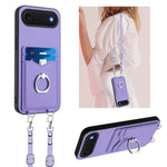 R20 Crossbody Rope Ring Card Holder Phone Case, For iPhone 17 Pro Max, For iPhone 17 Pro, For iPhone 17, For iPhone Air, For iPhone 15 Pro Max, For iPhone 15 Pro, For iPhone 15 Plus, For iPhone 15