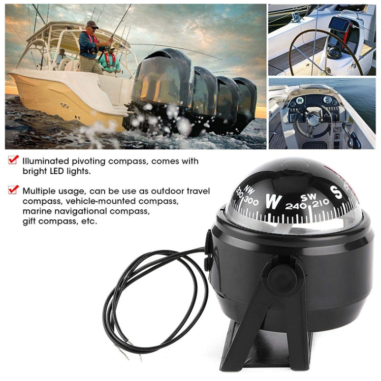 Nisa LC550 Car Boat Compass with Light