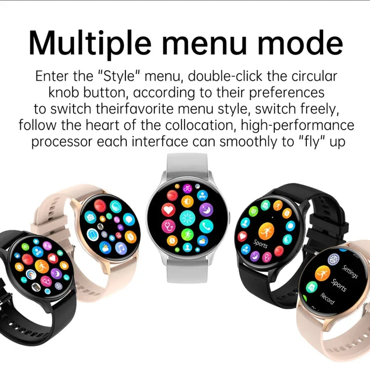 HK89 1.43 inch BT5.0 IP67 Sport Smart Watch, Support Bluetooth Call / Message Notification / Heart Rate / Blood Pressure Health Monitor