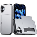 Shockproof Armor Phone Case with Card Slot, For iPhone Air, For iPhone 16 Pro Max, For iPhone 16 Pro, For iPhone 16 Plus
