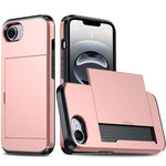 Shockproof Armor Phone Case with Card Slot, For iPhone 17e / 16e, For iPhone 17 Pro Max, For iPhone 17 Pro, For iPhone 17