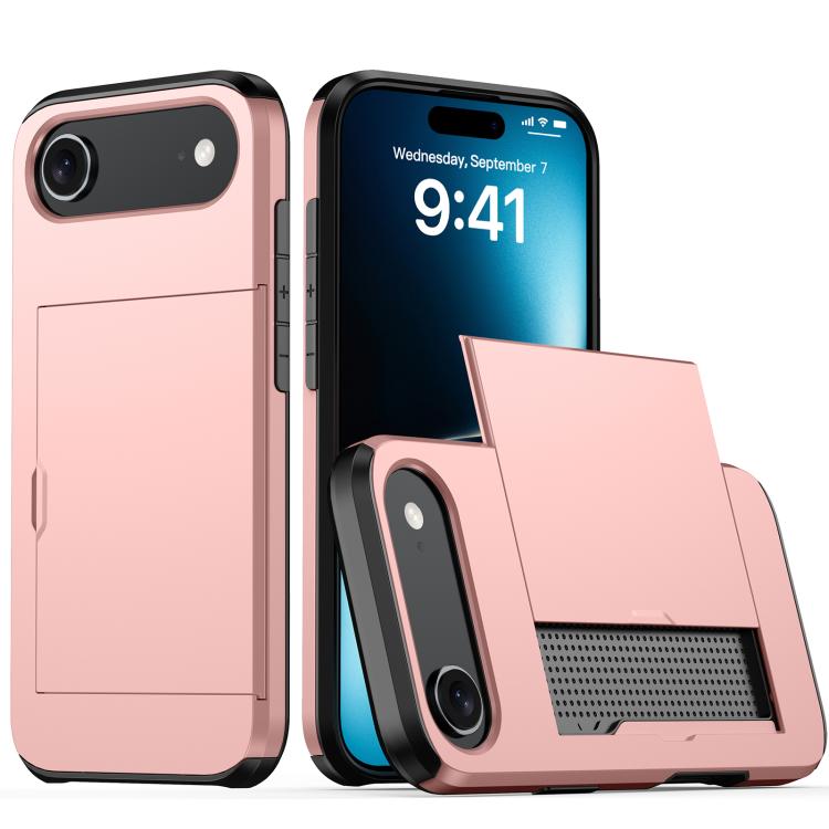 Shockproof Armor Phone Case with Card Slot, For iPhone Air, For iPhone 16 Pro Max, For iPhone 16 Pro, For iPhone 16 Plus
