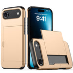 Shockproof Armor Phone Case with Card Slot, For iPhone Air, For iPhone 16 Pro Max, For iPhone 16 Pro, For iPhone 16 Plus