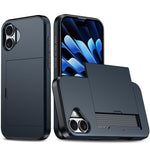 Shockproof Armor Phone Case with Card Slot, For iPhone 17e / 16e, For iPhone 17 Pro Max, For iPhone 17 Pro, For iPhone 17