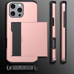 Shockproof Armor Phone Case with Card Slot, For iPhone Air, For iPhone 16 Pro Max, For iPhone 16 Pro, For iPhone 16 Plus