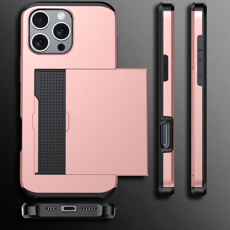 Shockproof Armor Phone Case with Card Slot, For iPhone Air, For iPhone 16 Pro Max, For iPhone 16 Pro, For iPhone 16 Plus