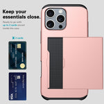 Shockproof Armor Phone Case with Card Slot, For iPhone Air, For iPhone 16 Pro Max, For iPhone 16 Pro, For iPhone 16 Plus