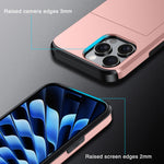 Shockproof Armor Phone Case with Card Slot, For iPhone Air, For iPhone 16 Pro Max, For iPhone 16 Pro, For iPhone 16 Plus