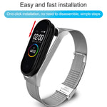 For Xiaomi Mi Band 4 / 3 Milanese Metal Replacement Strap Watchband, Silver, Black, Rose Gold, Rose Pink, Black Red, Black Green, Pink, Colorful, Green, Pearlescent Blue, Blue, Purple, Red