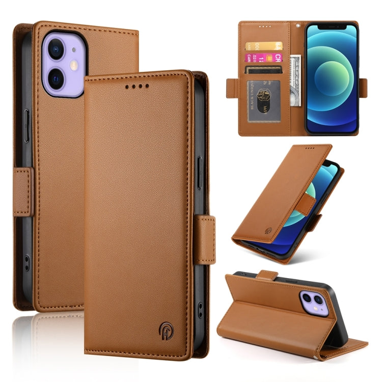 Side Buckle Magnetic Frosted Leather Phone Case, For iPhone 12 mini, For iPhone 11 Pro Max, For iPhone 11, For iPhone 11 Pro, For iPhone X / XS, For iPhone XR