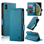 Side Buckle Magnetic Frosted Leather Phone Case, For iPhone XS Max, For iPhone 8 Plus / 7 Plus