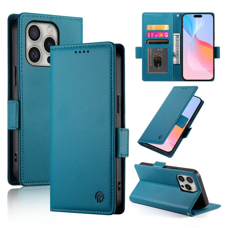 Side Buckle Magnetic Frosted Leather Phone Case, For iPhone 16 Pro, For iPhone 16 Plus, For iPhone 16, For iPhone 15 Pro Max, For iPhone 15 Pro, For iPhone 15 Plus