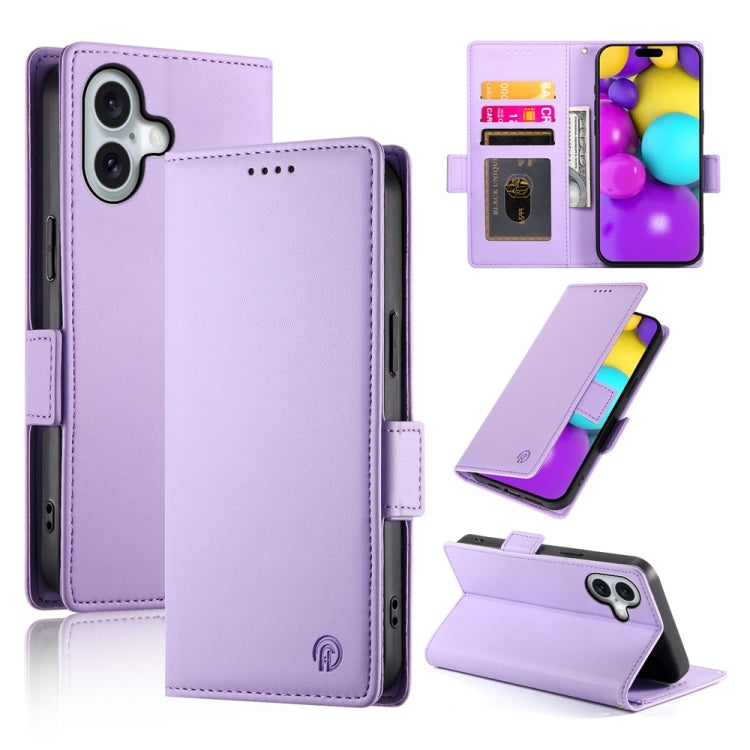 Side Buckle Magnetic Frosted Leather Phone Case, For iPhone 16 Pro, For iPhone 16 Plus, For iPhone 16, For iPhone 15 Pro Max, For iPhone 15 Pro, For iPhone 15 Plus