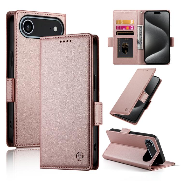 Side Buckle Magnetic Frosted Leather Phone Case, For iPhone 17e / 16e, For iPhone 17 Pro Max, For iPhone 17 Pro, For iPhone 17, For iPhone Air, For iPhone 16 Pro Max