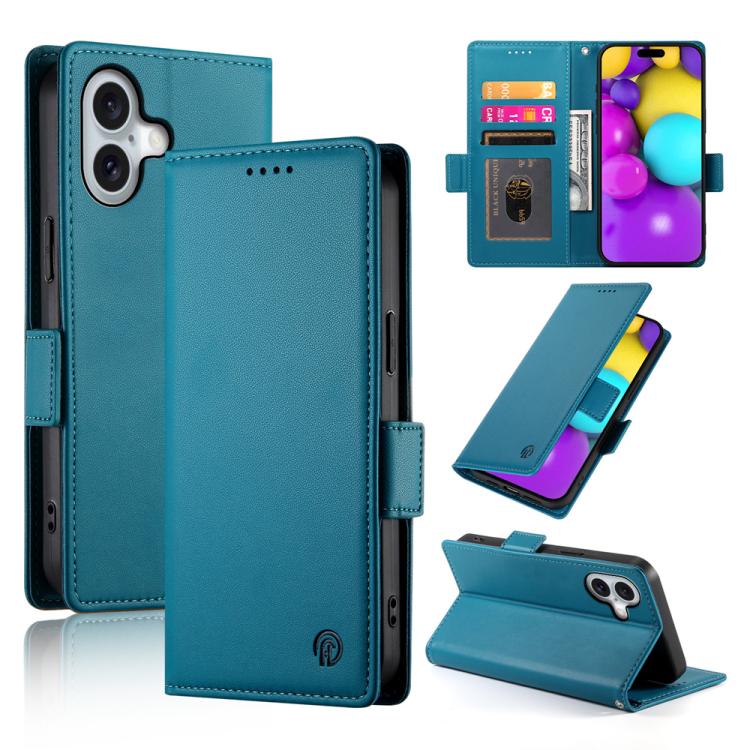 Side Buckle Magnetic Frosted Leather Phone Case, For iPhone 17e / 16e, For iPhone 17 Pro Max, For iPhone 17 Pro, For iPhone 17, For iPhone Air, For iPhone 16 Pro Max