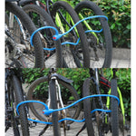 Bicycle Portable Anti-theft Lock Steel Cable Lock with Lock Frame, A Style 100cm Black, A Style 120cm Black, B Style 100cm Black, B Style 120cm Black, B Style 150cm Black