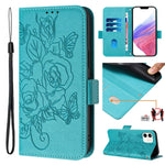 Embossed Rose RFID Anti-theft Leather Phone Case, For iPhone 14 Pro Max, For iPhone SE 2022 / SE 2020 / 8 / 7, For iPhone 13 Pro Max, For iPhone 13 Pro, For iPhone 13 mini, For iPhone 12  / 12 Pro, For iPhone 12 Pro Max, For iPhone 12 mini