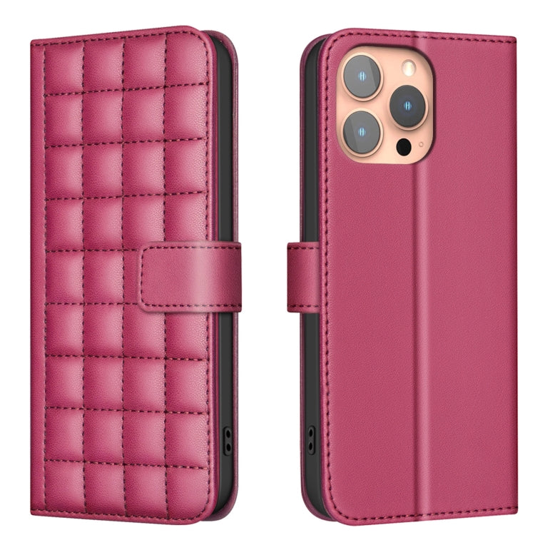 Square Texture Leather Phone Case, For iPhone 15 Plus / 14 Plus, For iPhone 15, For iPhone 14 / 13, For iPhone 14 Pro, For iPhone 14 Pro Max, For iPhone SE 2022 / SE 2020 / 8 / 7, For iPhone 13 Pro Max, For iPhone 13 Pro