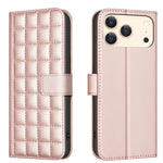 Square Texture Leather Phone Case, For iPhone 18 Pro Max/17 Pro Max, For iPhone 17e / 16e, For iPhone 16 Pro Max, For iPhone 16 Pro, For iPhone 16 Plus, For iPhone 16, For iPhone 15 Pro Max, For iPhone 15 Pro