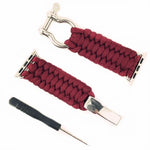For Apple Watch Series 5 & 4 44mm / 3 & 2 & 1 42mm Umbrella Cord Nylon Braided Strap, 5 & 4 44mm / 3 & 2 & 1 42mm