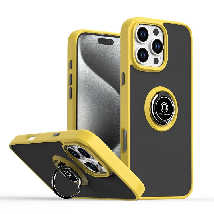 Q Shadow 1 Series TPU + PC Phone Case with Ring, For iPhone 17e / 16e, For iPhone 17 Pro Max, For iPhone 17 Pro, For iPhone 17, For iPhone Air, For iPhone 16 Pro Max