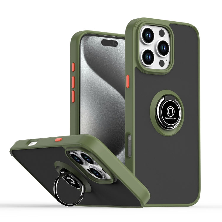 Q Shadow 1 Series TPU + PC Phone Case with Ring, For iPhone 17e / 16e, For iPhone 17 Pro Max, For iPhone 17 Pro, For iPhone 17, For iPhone Air, For iPhone 16 Pro Max