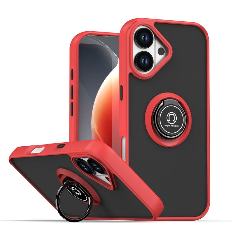 Q Shadow 1 Series TPU + PC Phone Case with Ring, For iPhone 17e / 16e, For iPhone 17 Pro Max, For iPhone 17 Pro, For iPhone 17, For iPhone Air, For iPhone 16 Pro Max