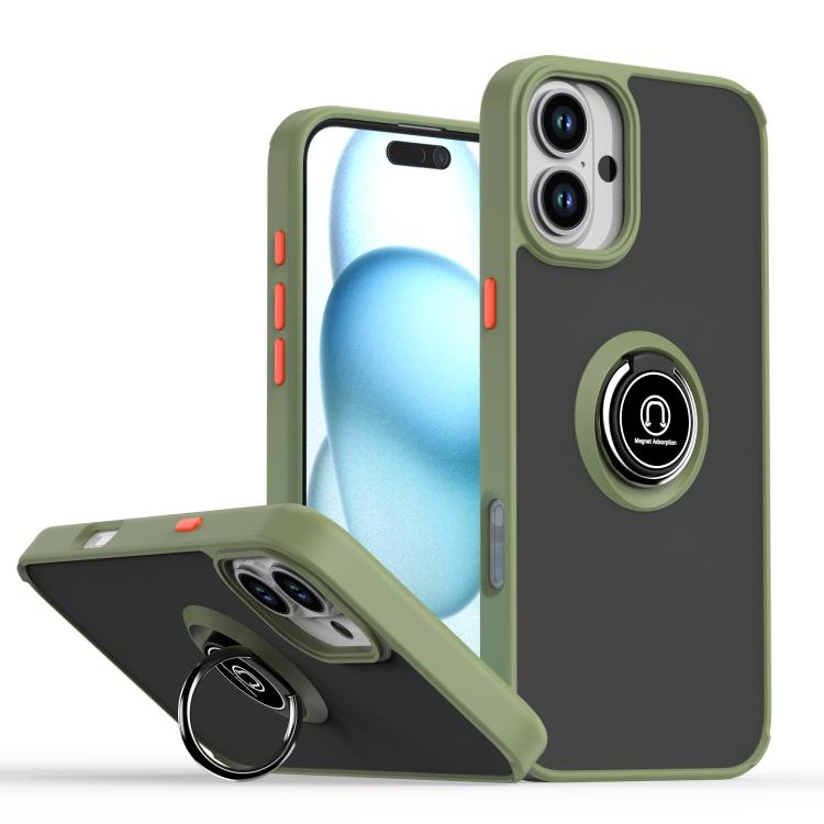 Q Shadow 1 Series TPU + PC Phone Case with Ring, For iPhone 16 Pro, For iPhone 16 Plus, For iPhone 15 Pro Max, For iPhone 15 Pro, For iPhone 15 Plus, For iPhone 15