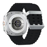 Ocean Dual Silver Buckle Silicone Watch Band, For Samsung Galaxy Watch Ultra 47mm / Ultra 2025