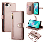 Nine Card-slot Zipper Wallet Bag Leather Phone Case, For iPhone 17 Pro Max, For iPhone 17 Pro, For iPhone 17, For iPhone Air, For iPhone 16e, For iPhone 16 Pro Max, For iPhone 16 Pro, For iPhone 16 Plus