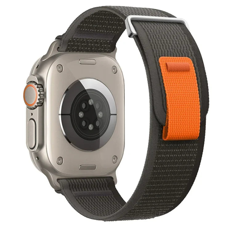 Dual-Section Loop Nylon Watch Band, For Apple Watch Ultra 2 49mm, For Apple Watch Series 9 45mm