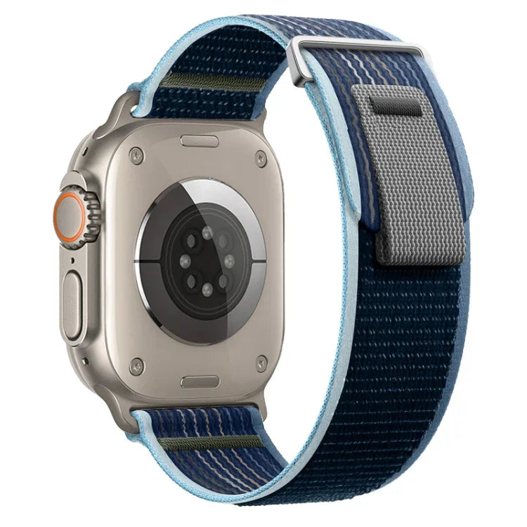 Dual-Section Loop Nylon Watch Band, For Apple Watch Ultra 2 49mm, For Apple Watch Series 9 45mm