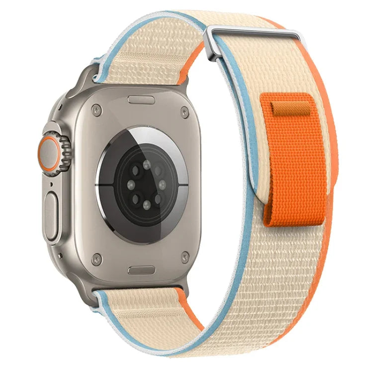 Dual-Section Loop Nylon Watch Band, For Apple Watch Series 9 41mm, For Apple Watch Ultra 49mm