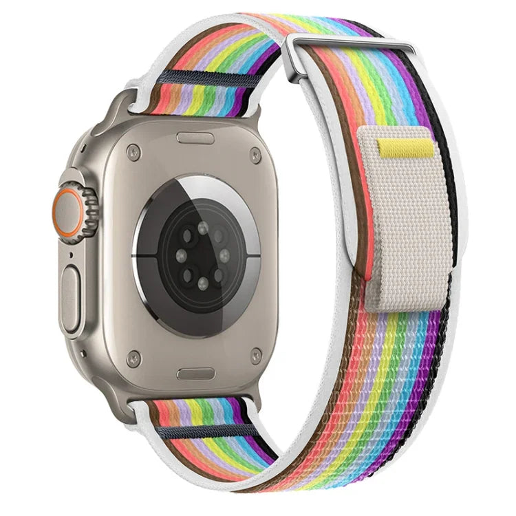 Dual-Section Loop Nylon Watch Band, For Apple Watch Series 9 41mm, For Apple Watch Ultra 49mm