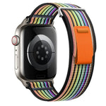 Dual-Section Loop Nylon Watch Band, For Apple Watch Series 7 41mm, For Apple Watch Series 7 45mm