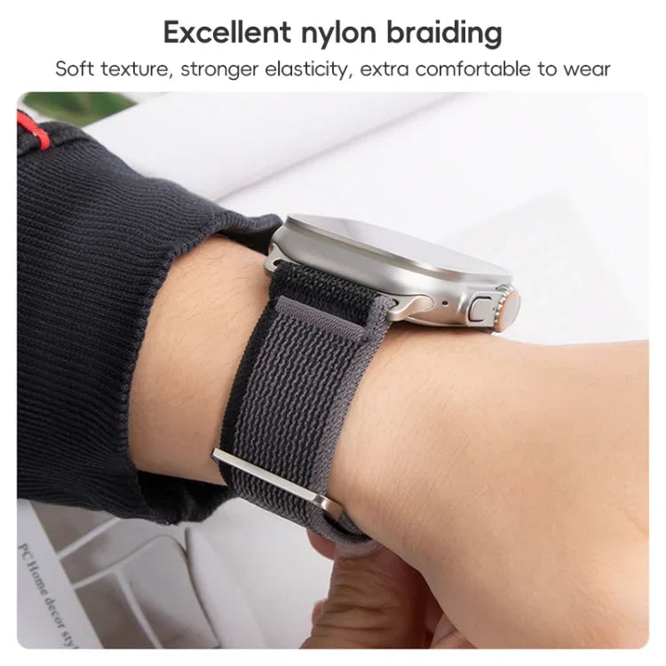 Dual-Section Loop Nylon Watch Band, For Apple Watch SE 40mm, For Apple Watch SE 44mm