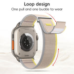 Dual-Section Loop Nylon Watch Band, For Apple Watch SE 2022 40mm, For Apple Watch SE 2022 44mm