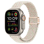 Slim Magnetic Buckle Nylon Braided Watch Band, For Apple Watch Ultra 2 49mm, For Apple Watch Series 9 45mm