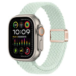Slim Magnetic Buckle Nylon Braided Watch Band, For Apple Watch Ultra 2 49mm, For Apple Watch Series 9 45mm