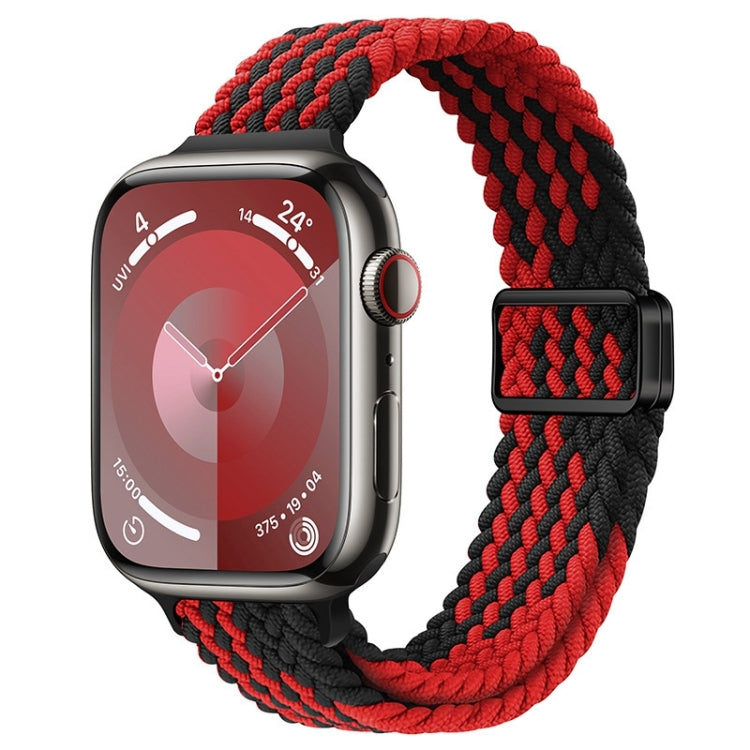 Slim Magnetic Buckle Nylon Braided Watch Band, For Apple Watch Series 9 41mm, For Apple Watch Ultra 49mm