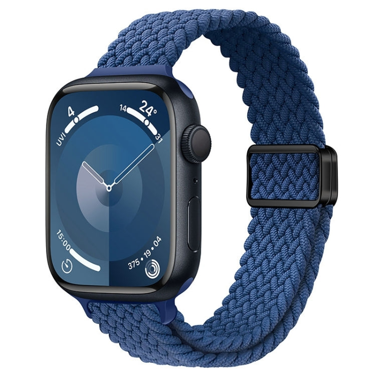 Slim Magnetic Buckle Nylon Braided Watch Band, For Apple Watch Series 9 41mm, For Apple Watch Ultra 49mm