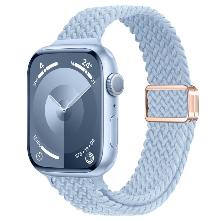 Slim Magnetic Buckle Nylon Braided Watch Band, For Apple Watch Series 9 41mm, For Apple Watch Ultra 49mm