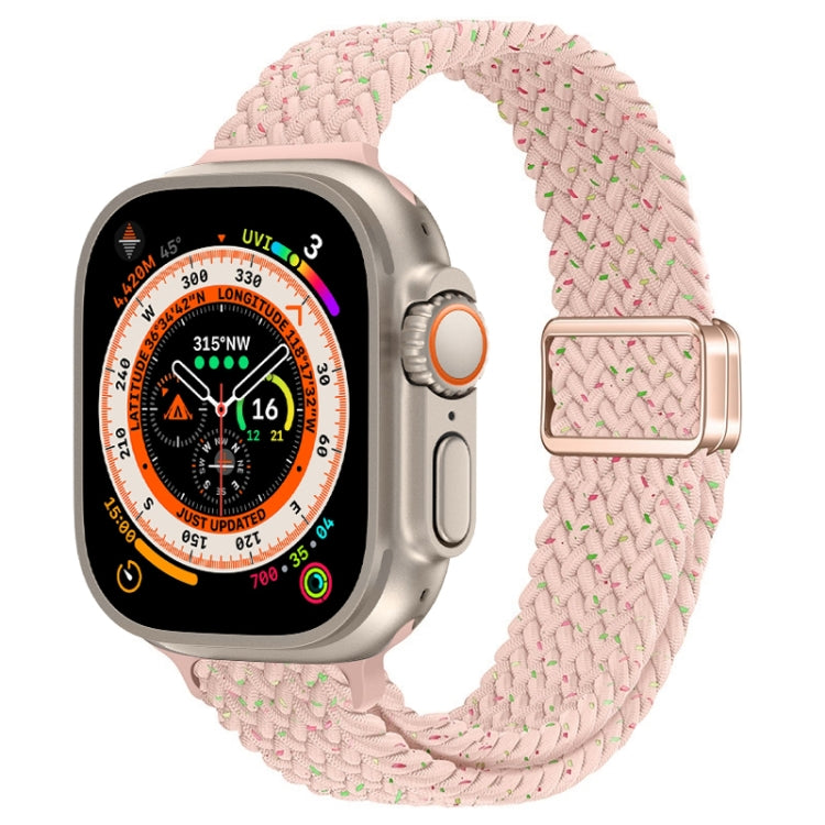 Slim Magnetic Buckle Nylon Braided Watch Band, For Apple Watch Series 9 41mm, For Apple Watch Ultra 49mm