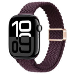 Slim Magnetic Buckle Nylon Braided Watch Band, For Apple Watch Series 10 46mm, For Apple Watch Series 10 42mm