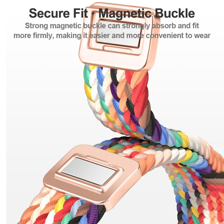 Slim Magnetic Buckle Nylon Braided Watch Band, For Apple Watch Series 8 41mm, For Apple Watch Series 8 45mm